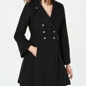 Guess Black Double-Breasted Coat